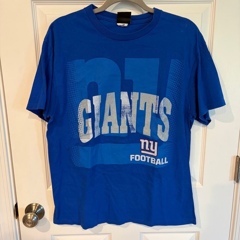 NFL Team Apparel New York Giants Tee Blue Large